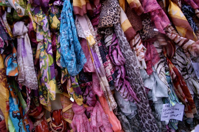 A display of scarves in Melrose