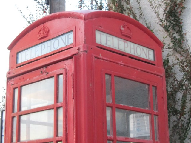 Old red phone box