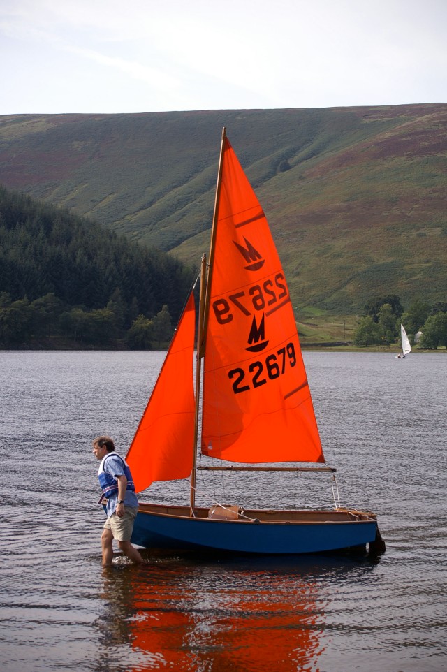 Red sail on loch